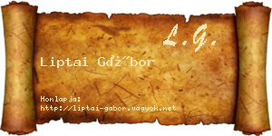 Liptai Gábor névjegykártya