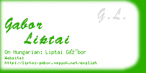 gabor liptai business card